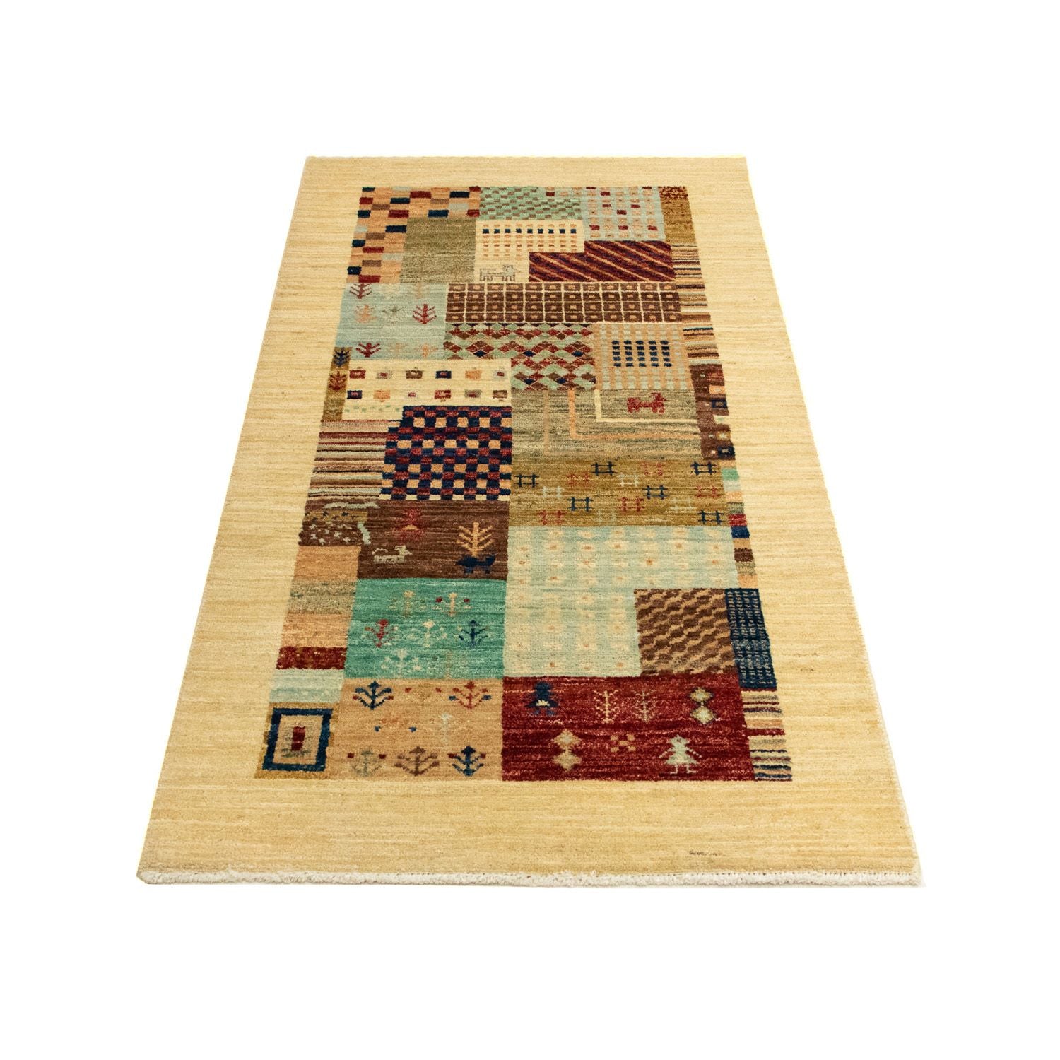 Alfombra de diseño - 137 x 70 cm - beige
