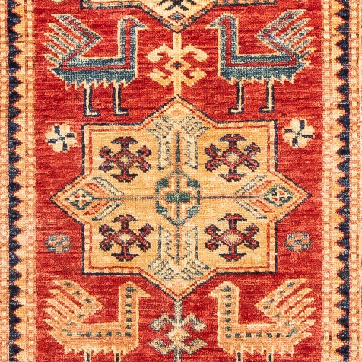 Alfombra de pasillo Alfombra Ziegler - Kazak - 266 x 77 cm - rojo