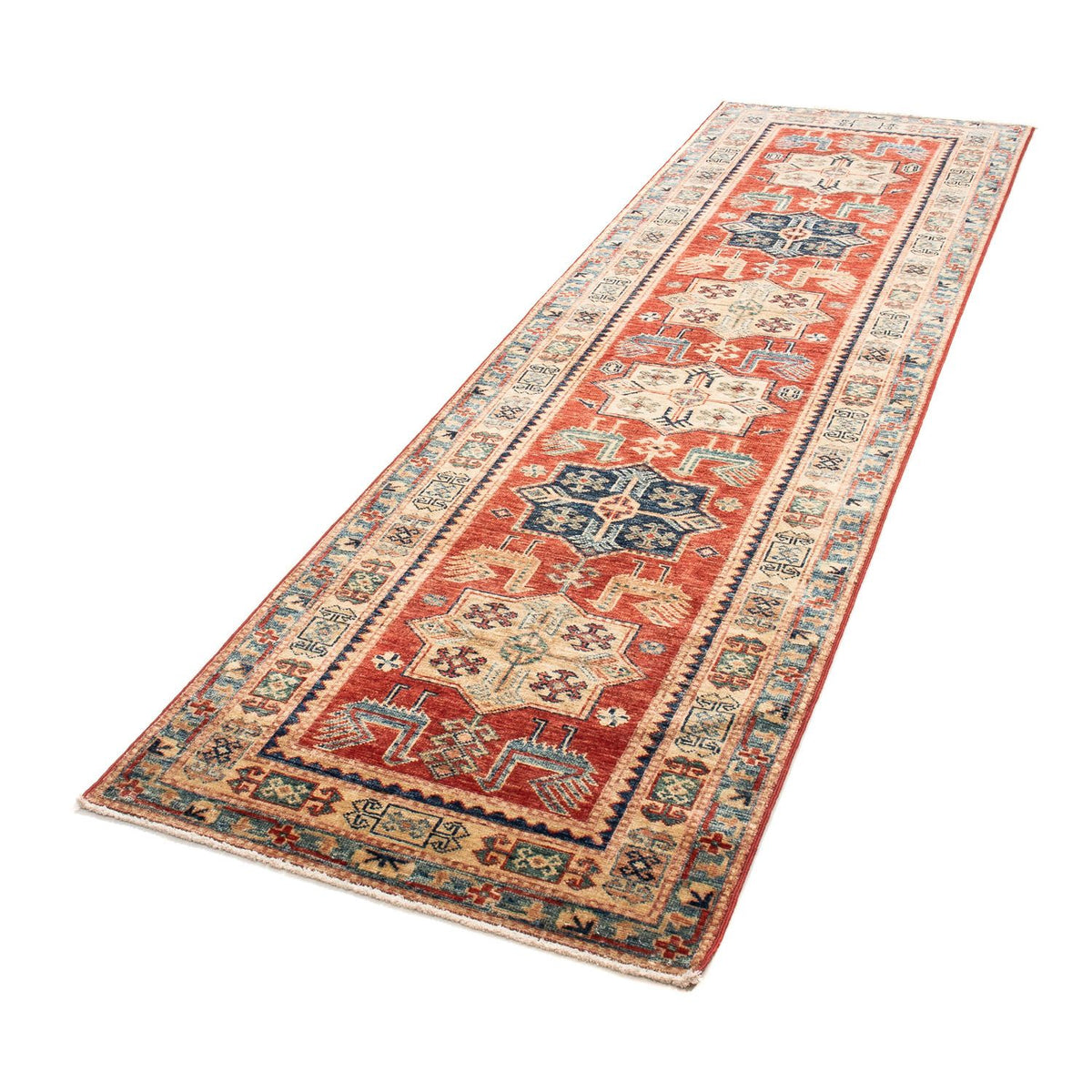 Alfombra de pasillo Alfombra Ziegler - Kazak - 266 x 77 cm - rojo