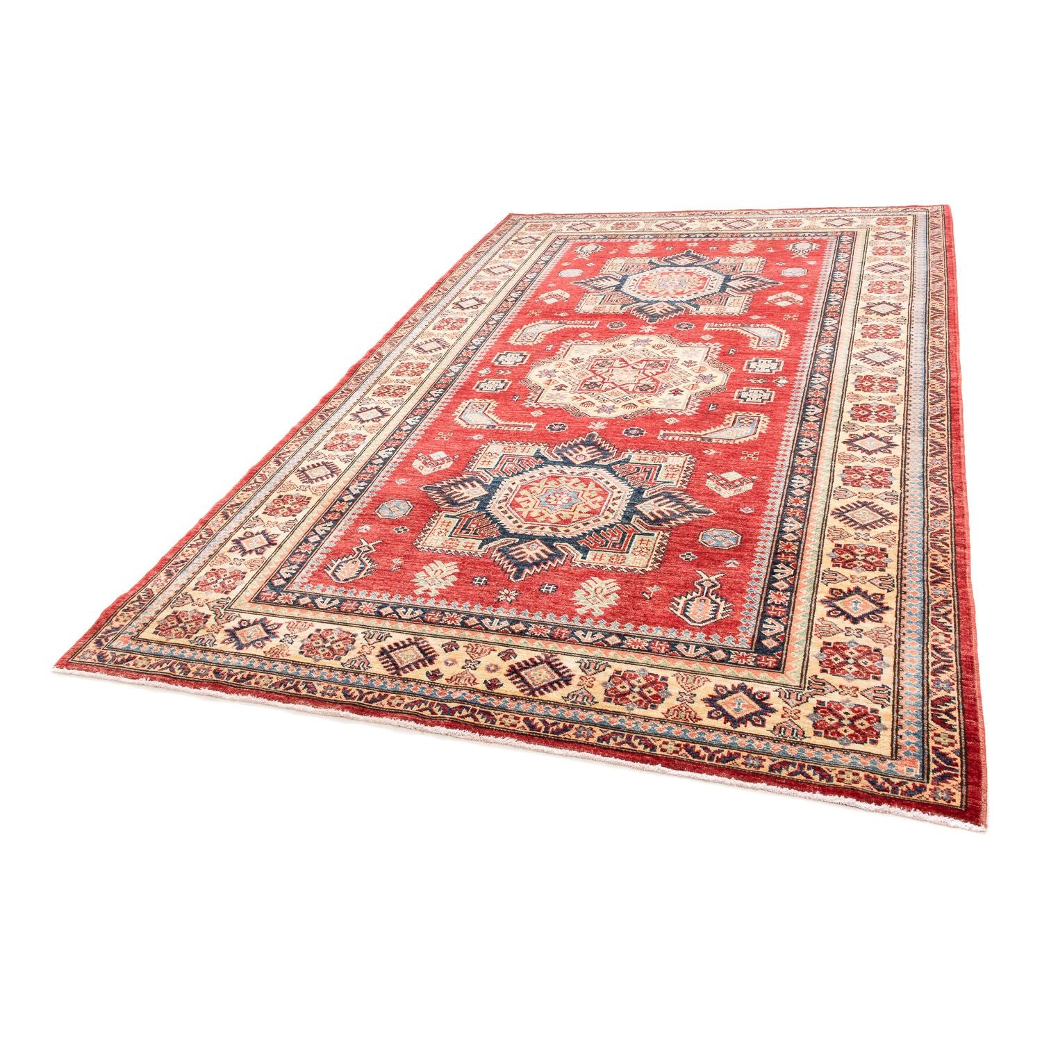 Alfombra Ziegler - Kazak - 253 x 168 cm - rojo oscuro