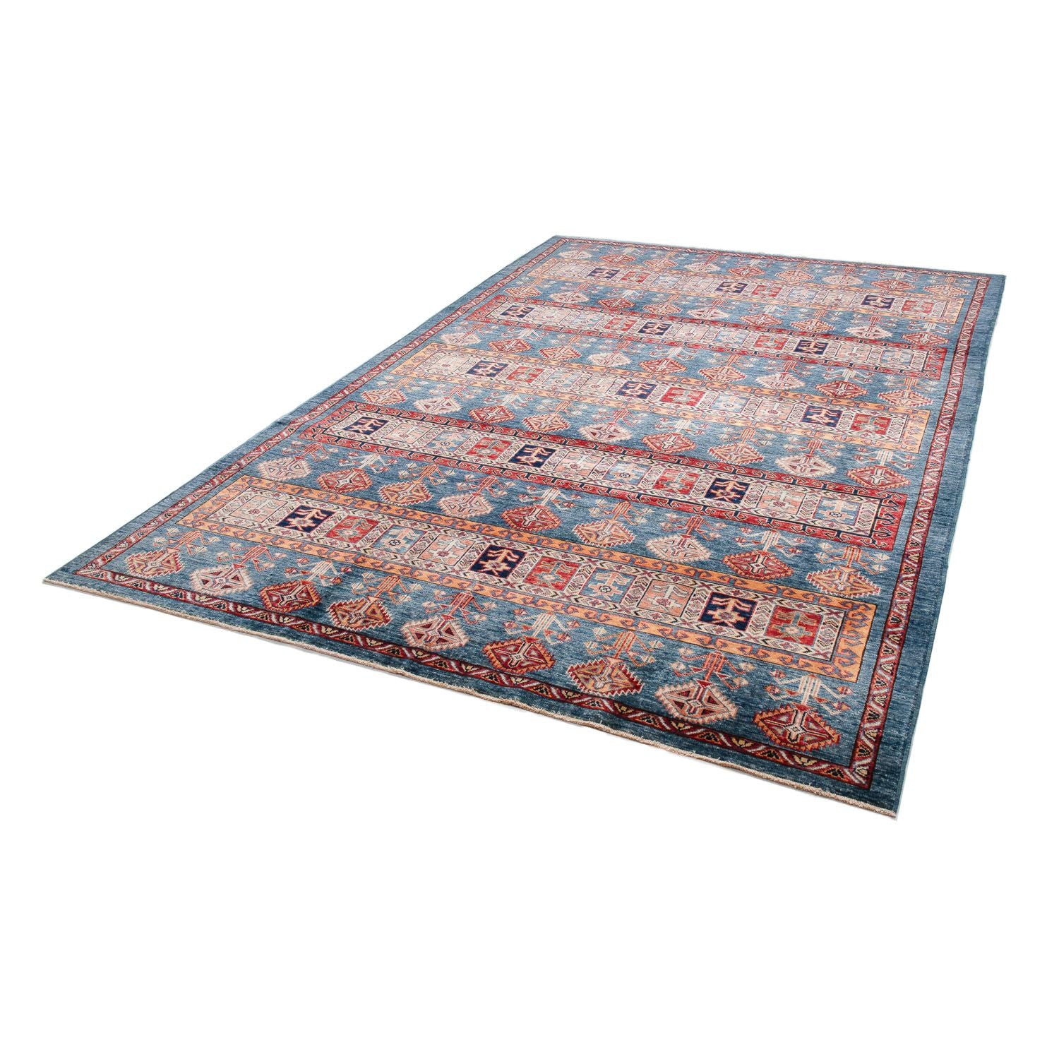 Alfombra Ziegler - Kazak - 275 x 186 cm - turquesa