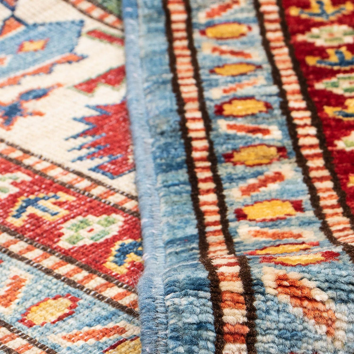 Alfombra Ziegler - Kazak - 233 x 184 cm - azul claro