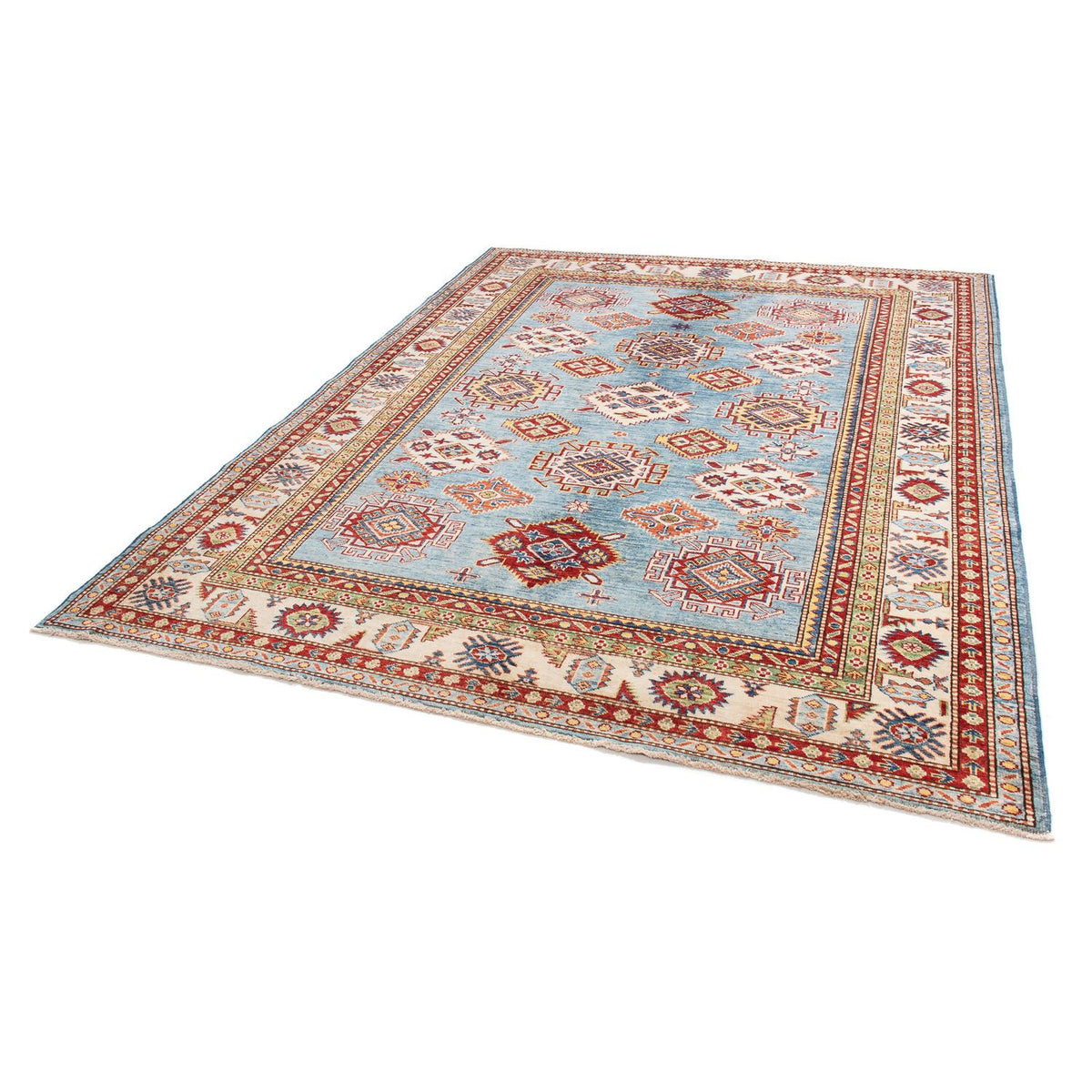 Alfombra Ziegler - Kazak - 233 x 184 cm - azul claro