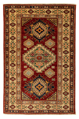 Alfombra Ziegler - Kazak - 124 x 84 cm - rojo oscuro
