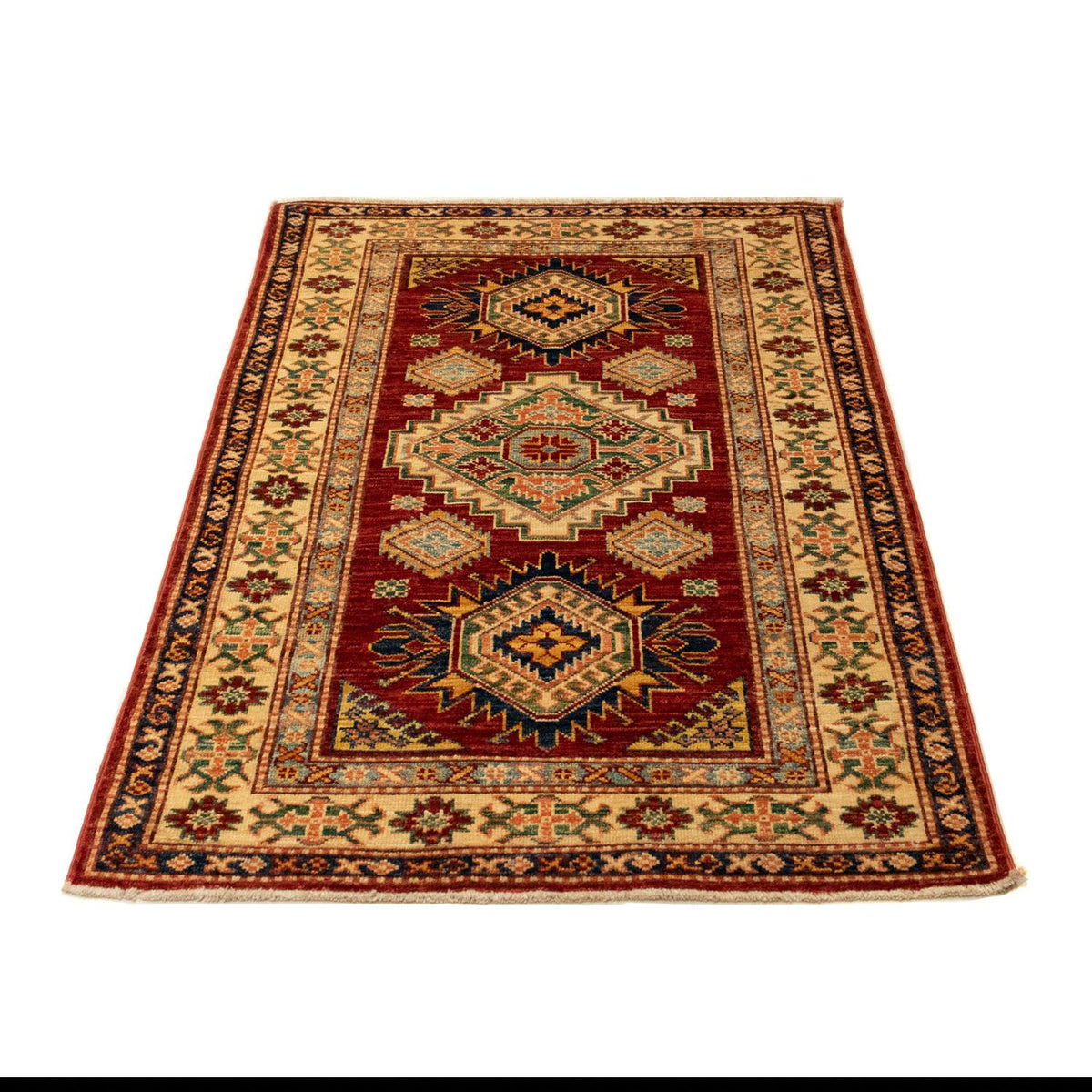 Alfombra Ziegler - Kazak - 124 x 84 cm - rojo oscuro
