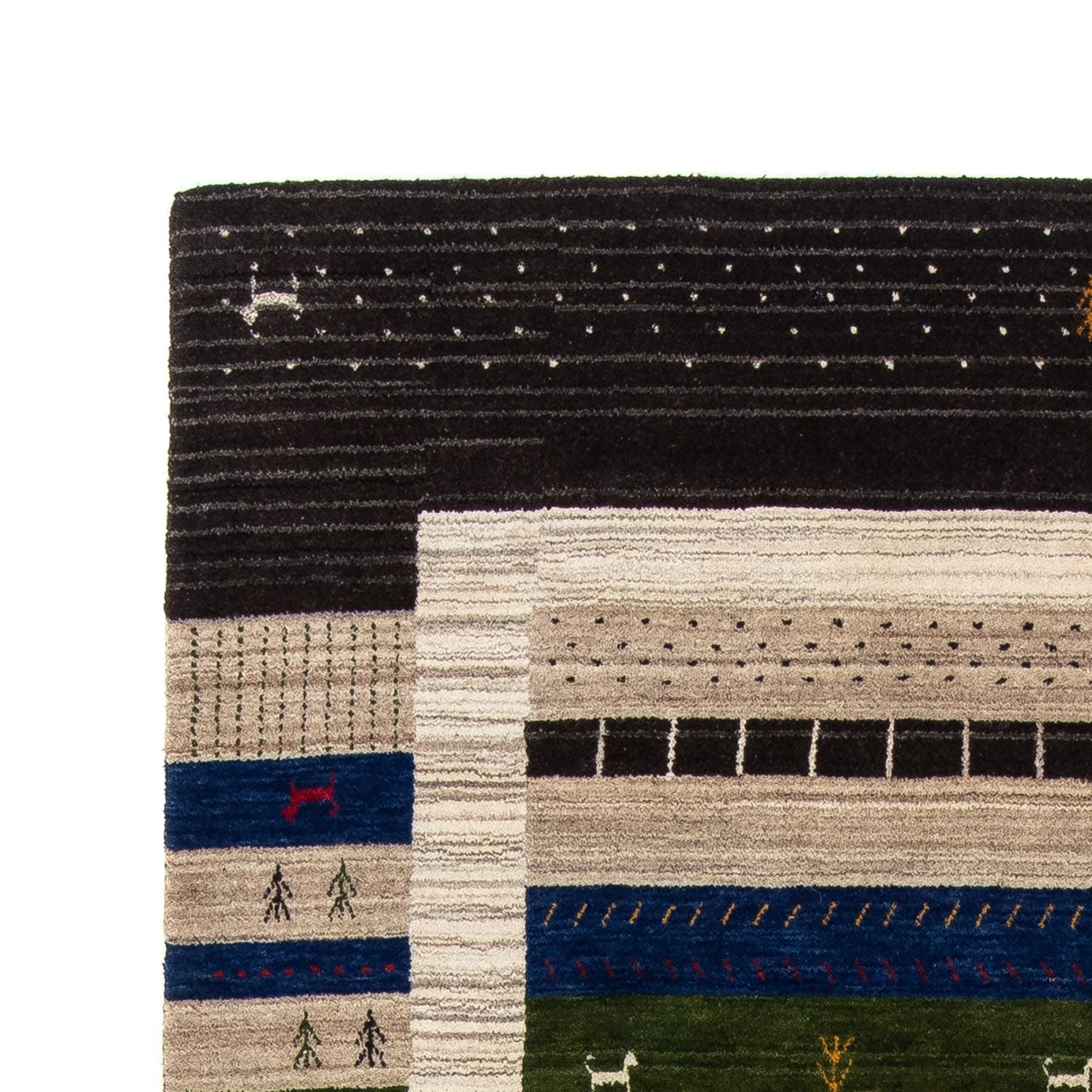 Alfombra Gabbeh - Loribaft Persa - 202 x 142 cm - multicolor