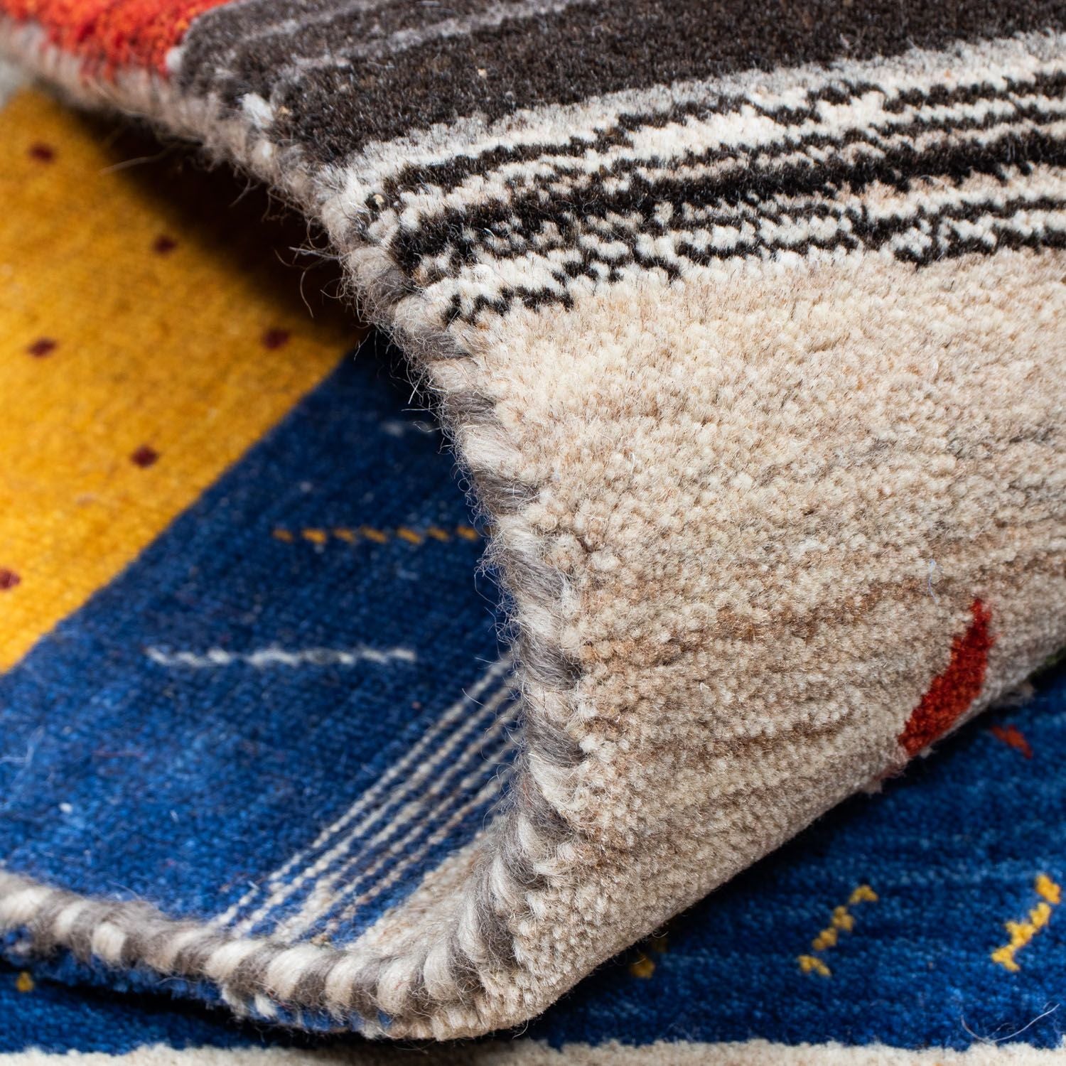 Alfombra Gabbeh - Loribaft Persa - 202 x 142 cm - multicolor