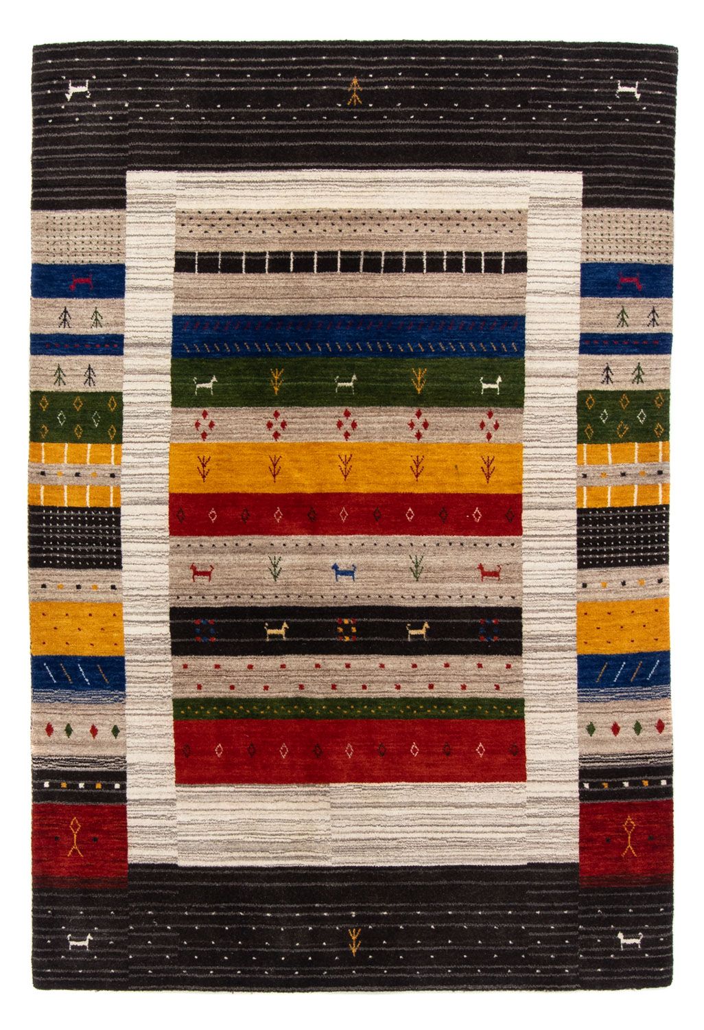 Alfombra Gabbeh - Loribaft Persa - 200 x 140 cm - multicolor