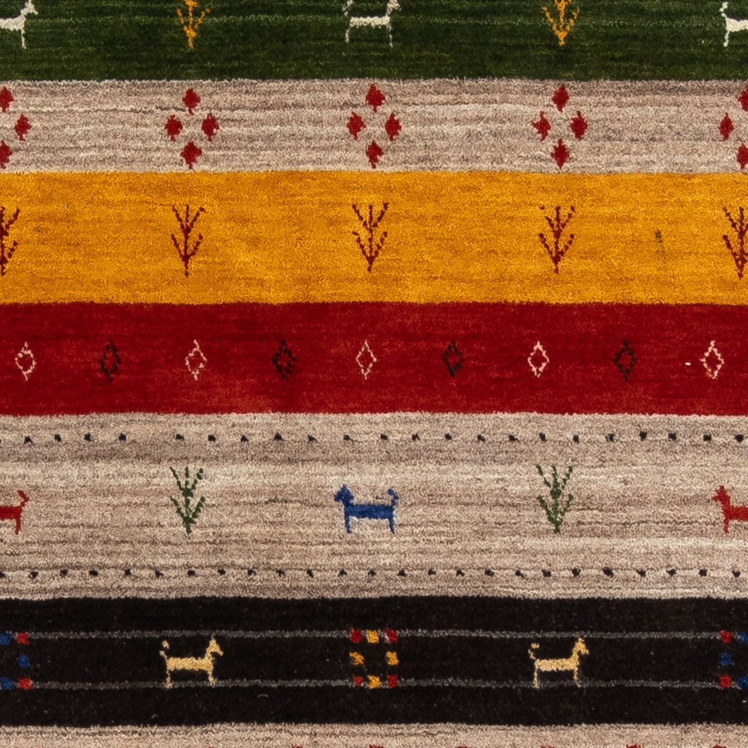 Alfombra Gabbeh - Loribaft Persa - 200 x 140 cm - multicolor