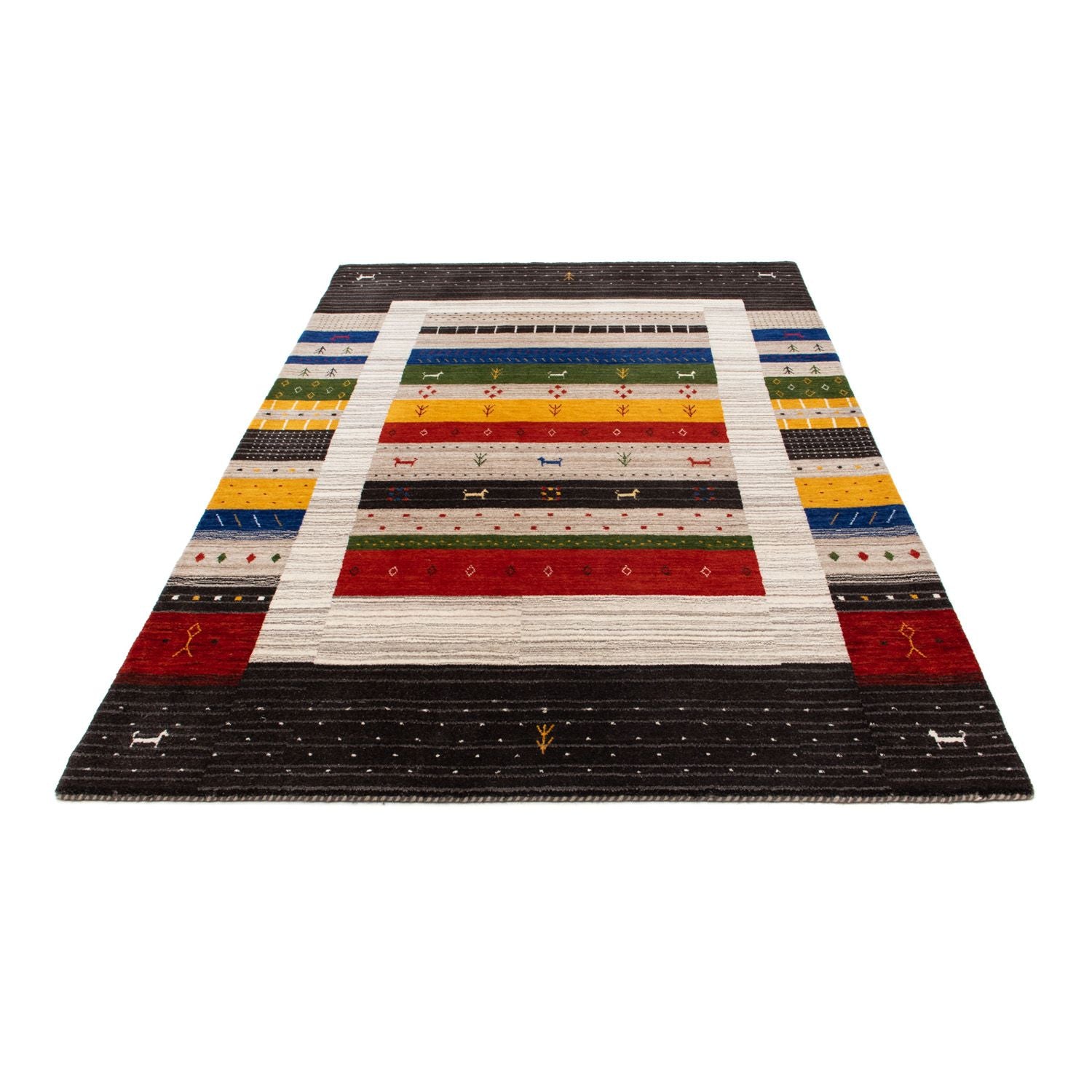 Alfombra Gabbeh - Loribaft Persa - 200 x 140 cm - multicolor