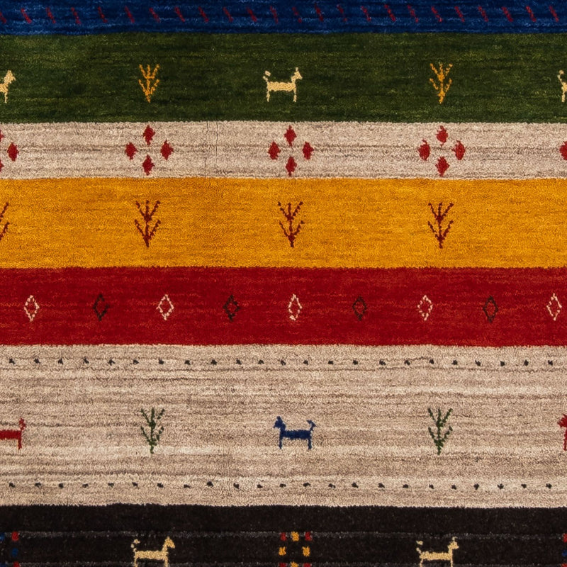 Alfombra Gabbeh - Loribaft Persa - 202 x 143 cm - multicolor