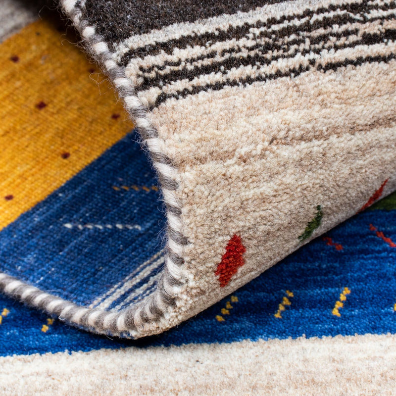 Alfombra Gabbeh - Loribaft Persa - 202 x 143 cm - multicolor