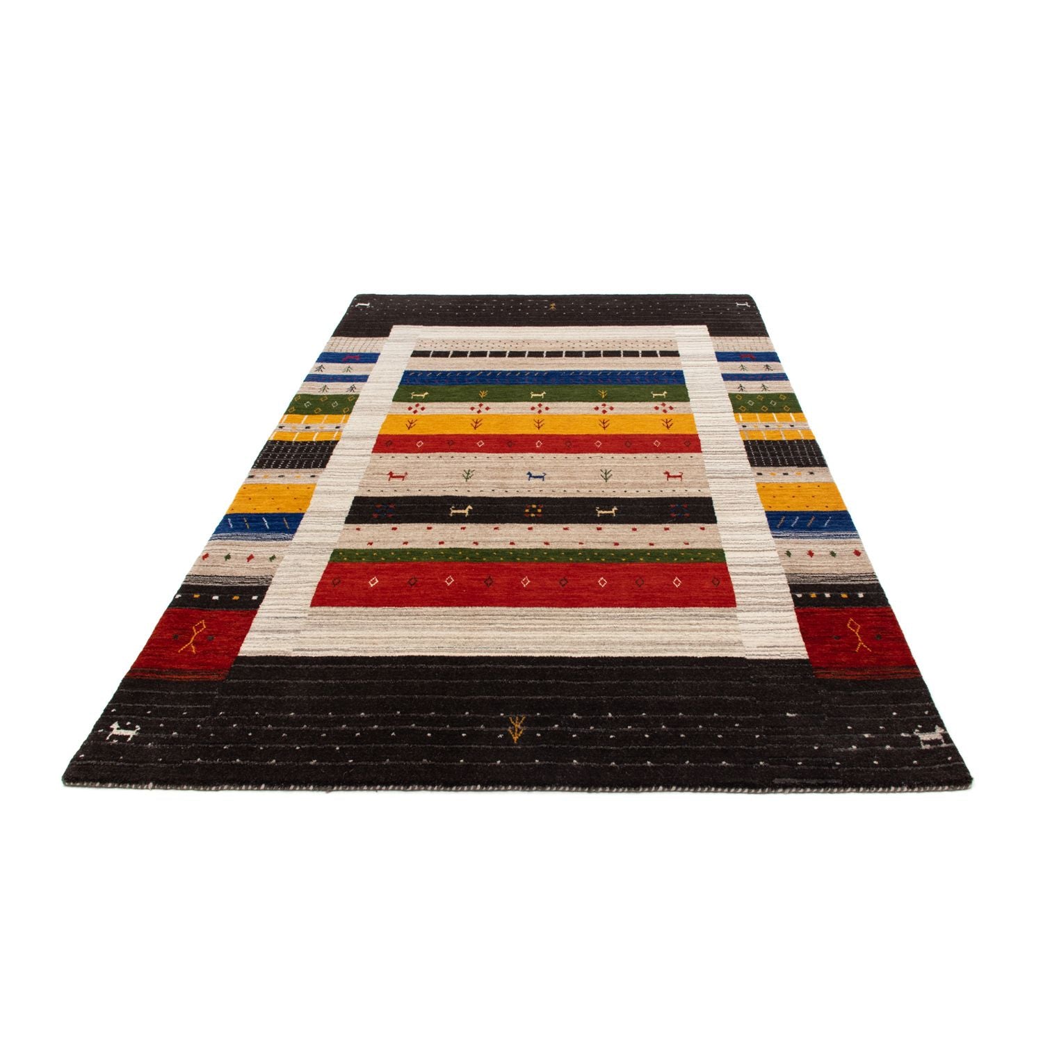 Alfombra Gabbeh - Loribaft Persa - 202 x 143 cm - multicolor