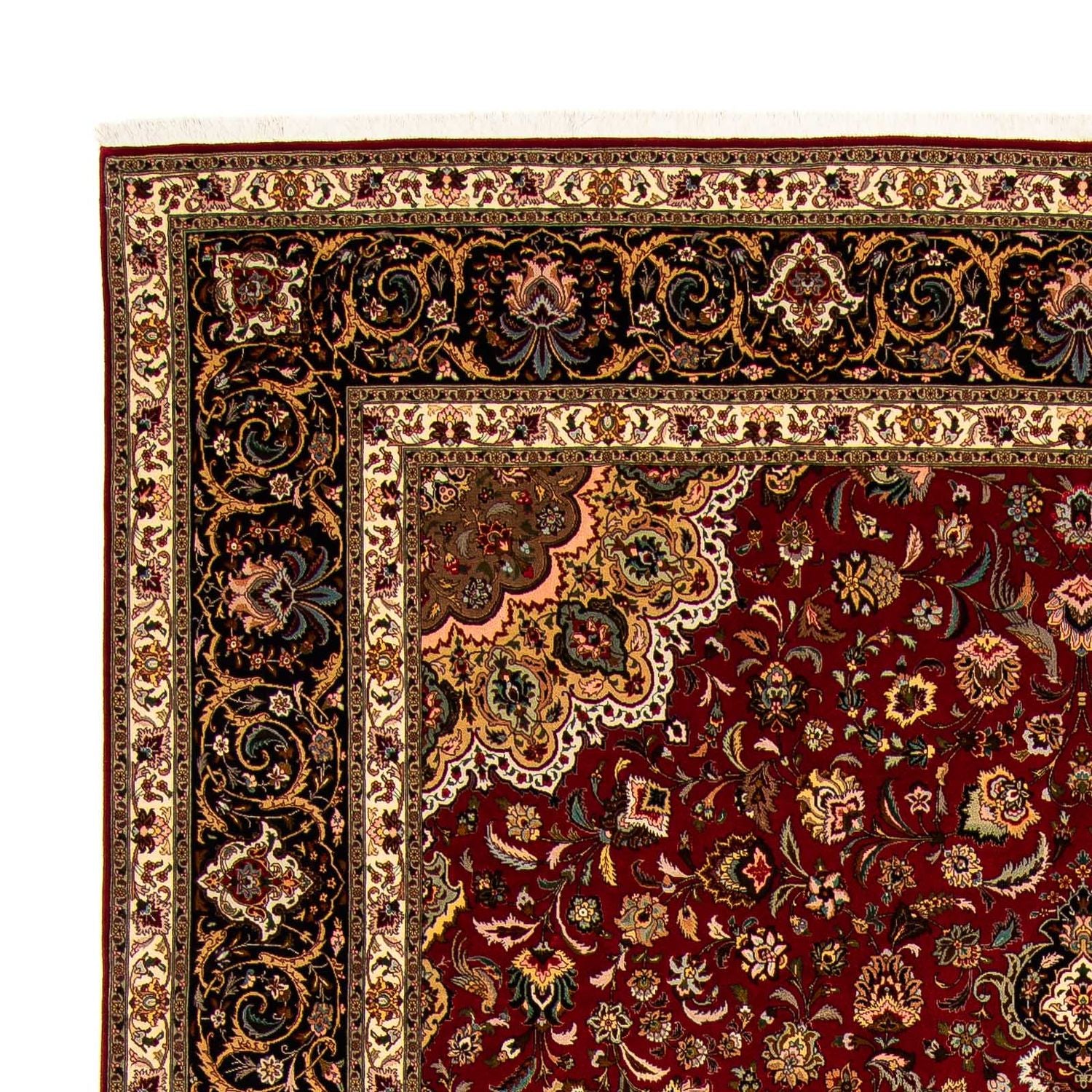 Alfombra Persa - Tabriz - Real - 411 x 304 cm - rojo oscuro