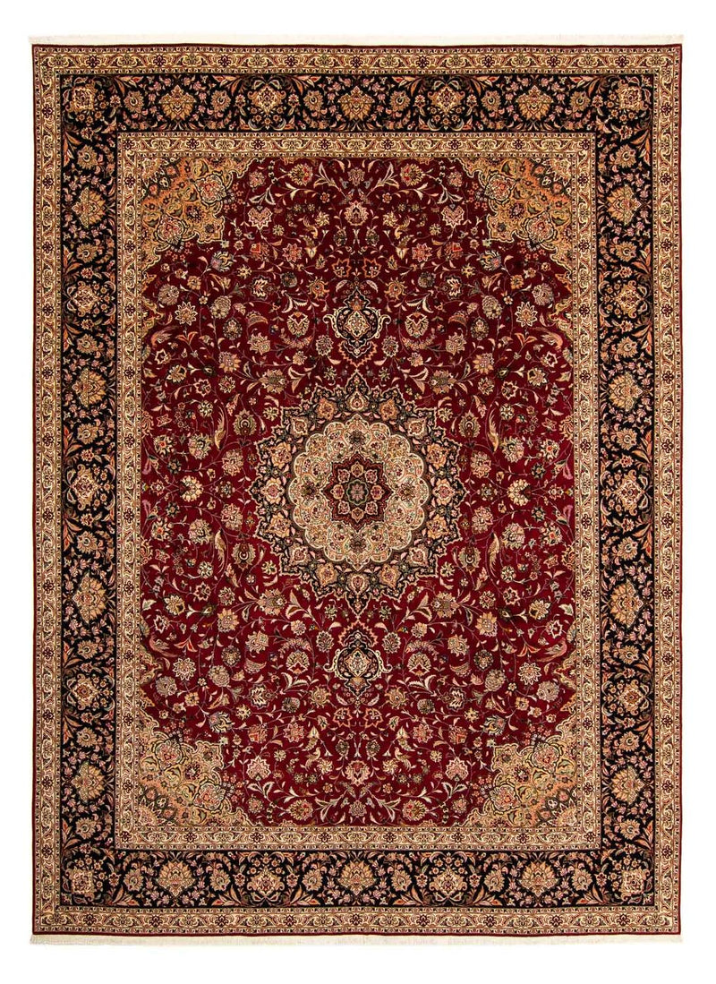 Alfombra Persa - Tabriz - Real - 393 x 298 cm - rojo oscuro