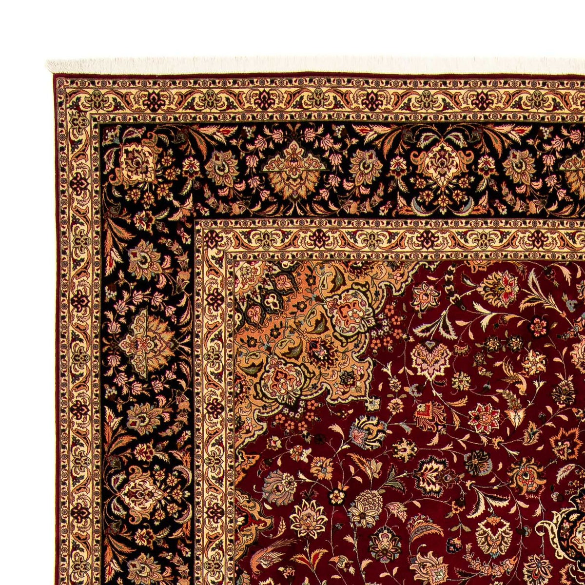 Alfombra Persa - Tabriz - Real - 393 x 298 cm - rojo oscuro