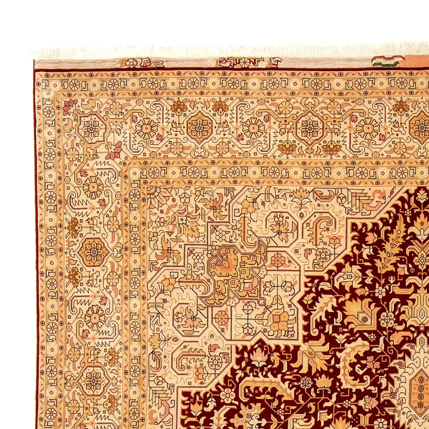 Alfombra Persa - Tabriz - Real - 360 x 253 cm - rojo oscuro