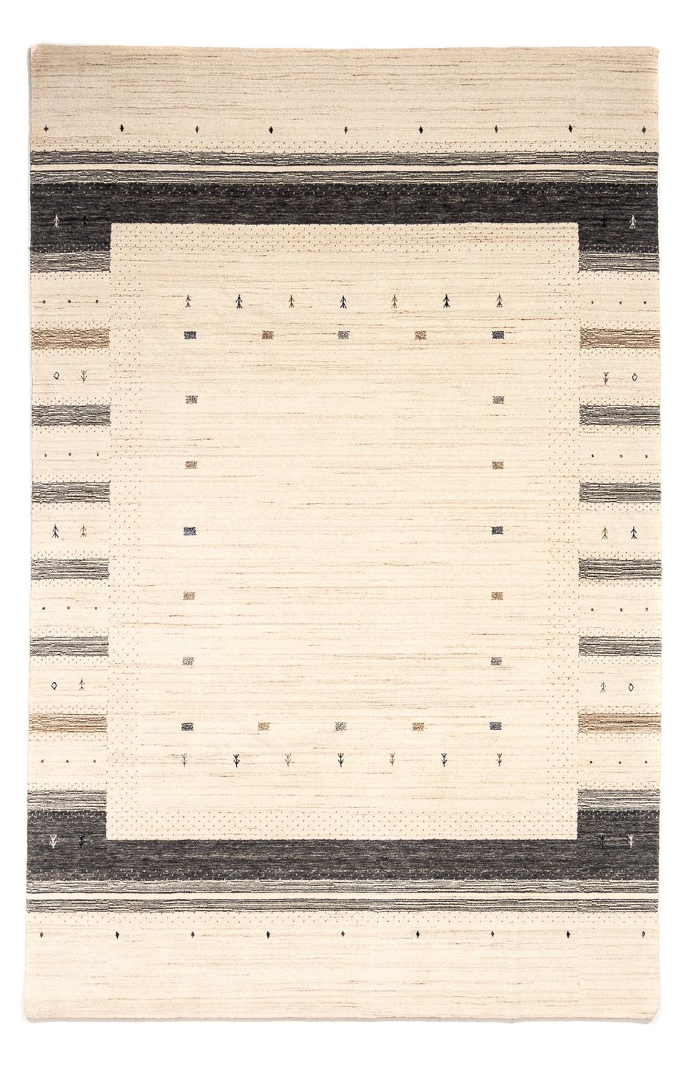Alfombra Gabbeh - Loribaft Persa - 304 x 200 cm - beige