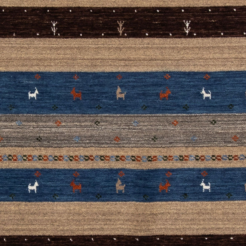 Alfombra Gabbeh - Loribaft Persa - 206 x 141 cm - marrón