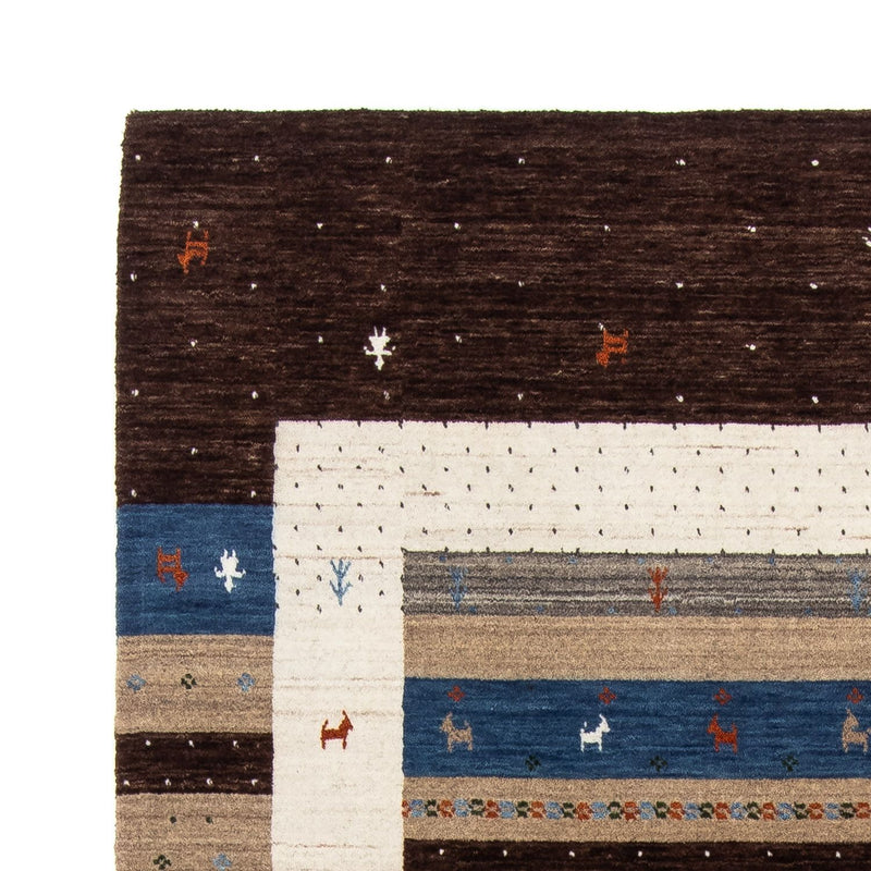 Alfombra Gabbeh - Loribaft Persa - 206 x 141 cm - marrón