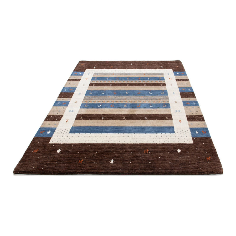 Alfombra Gabbeh - Loribaft Persa - 206 x 141 cm - marrón