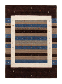 Alfombra Gabbeh - Loribaft Persa - 204 x 142 cm - azul oscuro