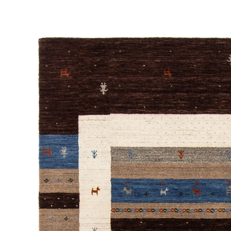 Alfombra Gabbeh - Loribaft Persa - 204 x 142 cm - azul oscuro