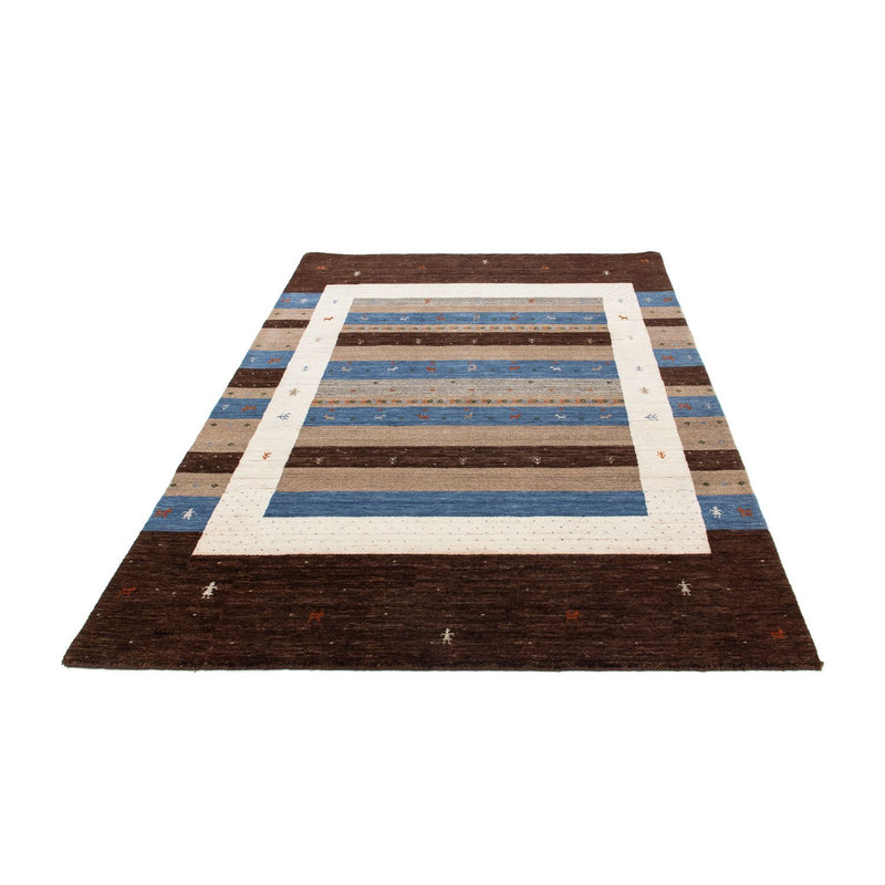 Alfombra Gabbeh - Loribaft Persa - 204 x 142 cm - azul oscuro