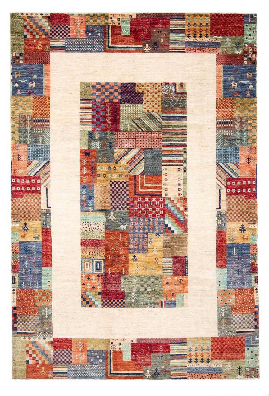 Alfombra Gabbeh - Loribaft Persa - 294 x 197 cm - multicolor