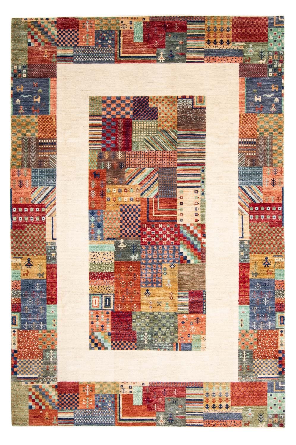 Alfombra Gabbeh - Loribaft Persa - 299 x 198 cm - multicolor