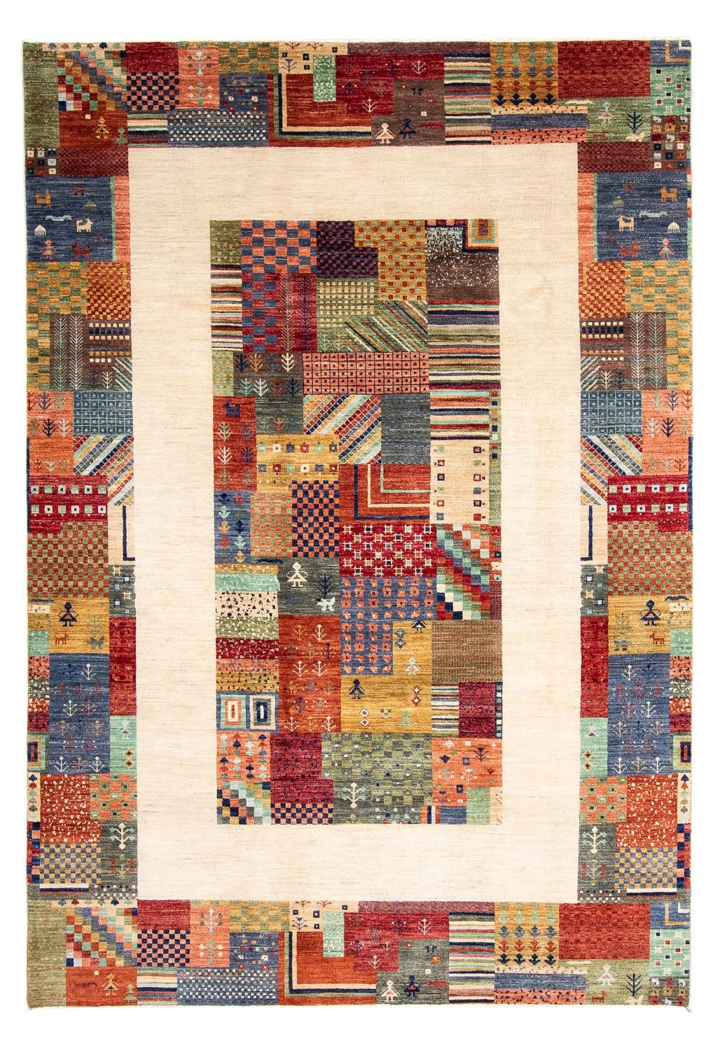 Alfombra Gabbeh - Loribaft Persa - 290 x 200 cm - multicolor