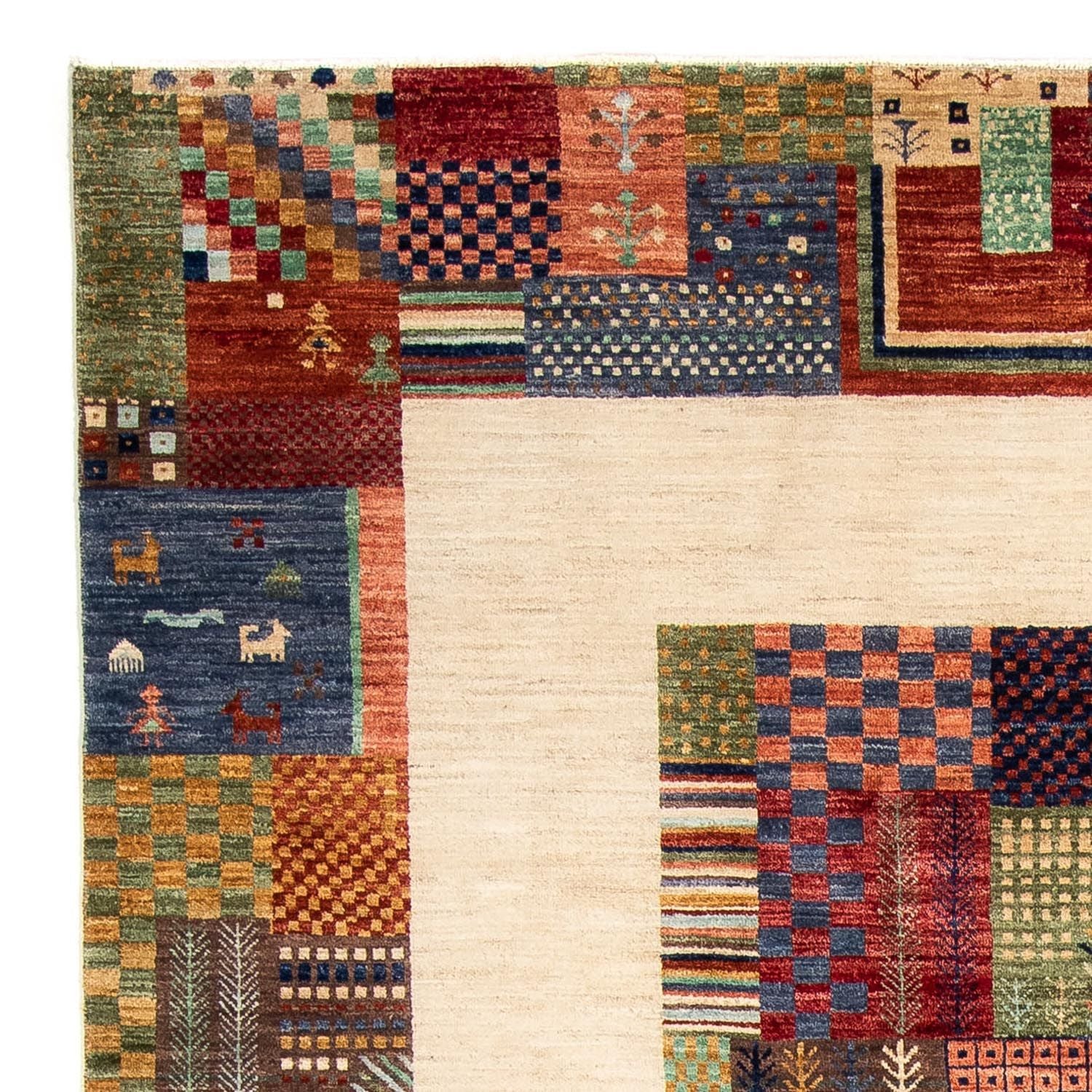 Alfombra Gabbeh - Loribaft Persa - 290 x 200 cm - multicolor