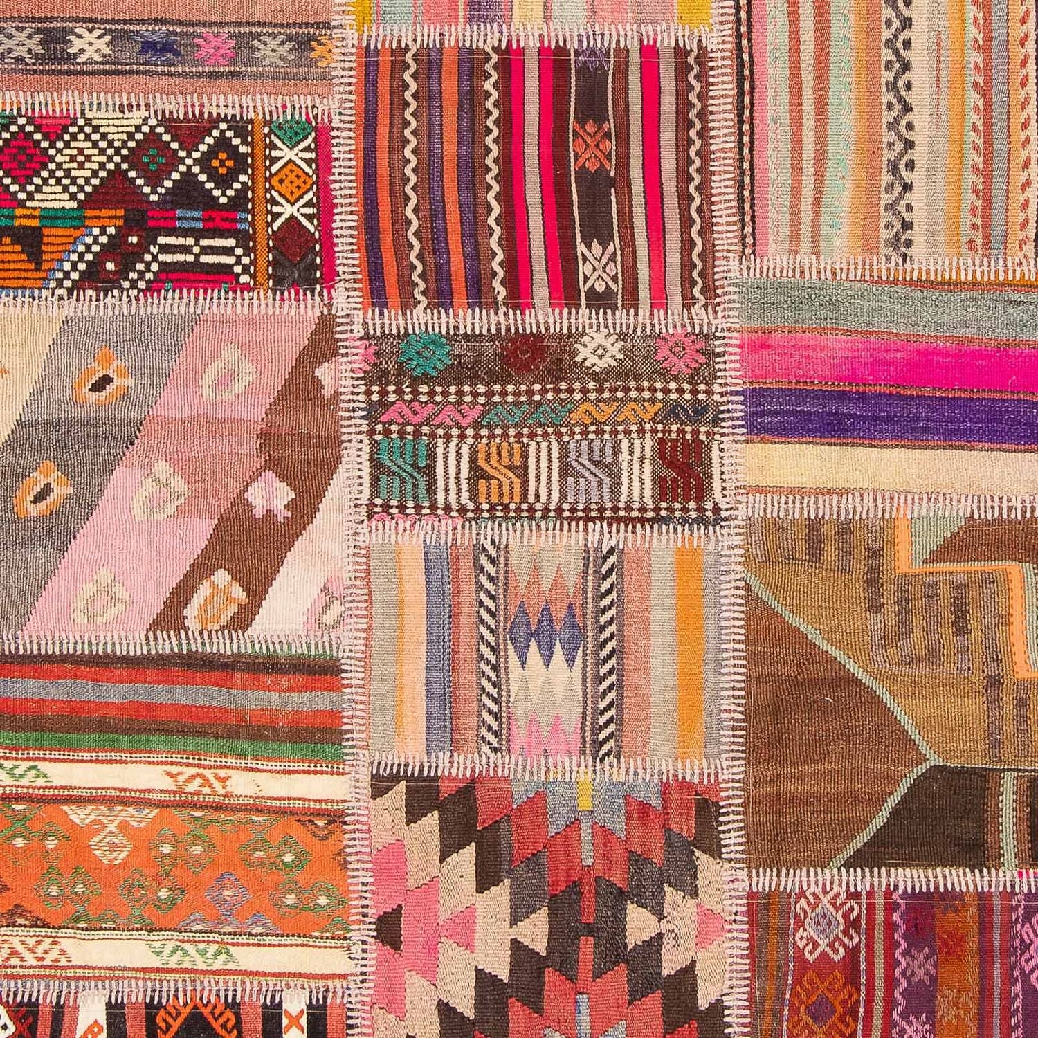 Alfombra de patchwork - 300 x 216 cm - multicolor