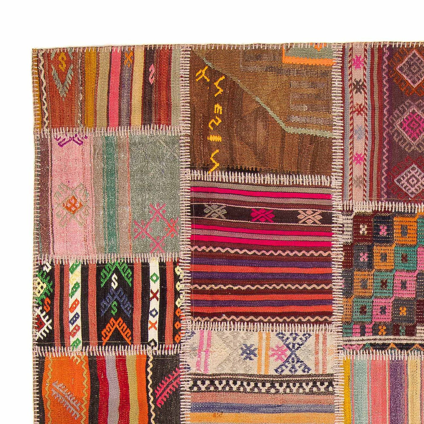 Alfombra de patchwork 300x216cm - Alfombra de lana