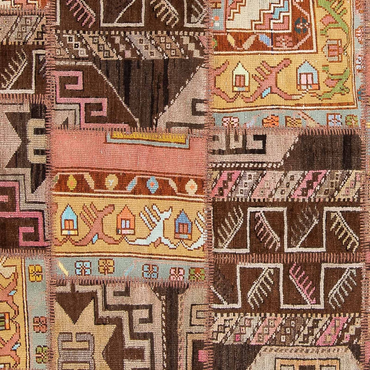 Alfombra de patchwork - 241 x 173 cm - multicolor