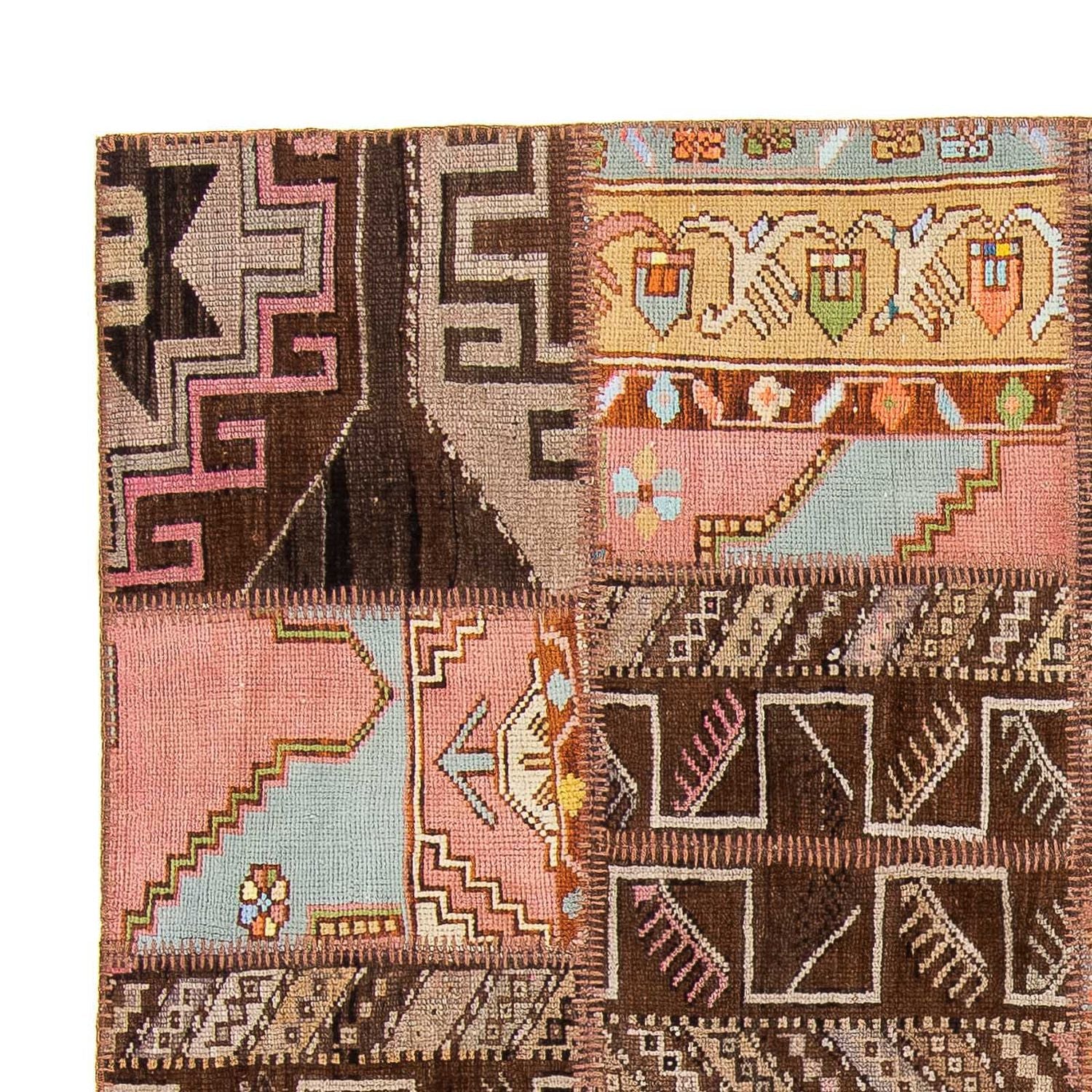 Alfombra de patchwork - 241 x 173 cm - multicolor