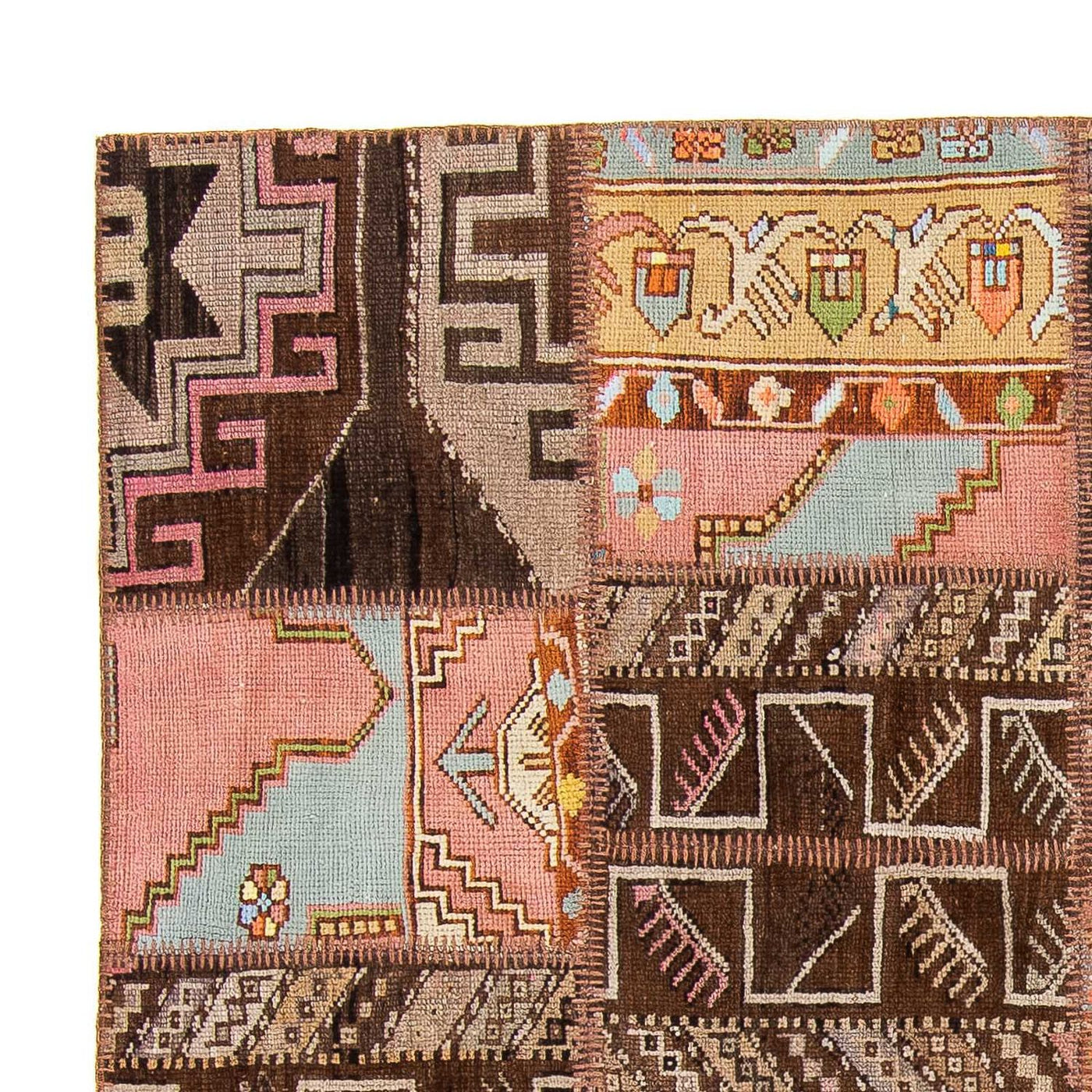 Alfombra de patchwork 241x173cm - Alfombra de lana