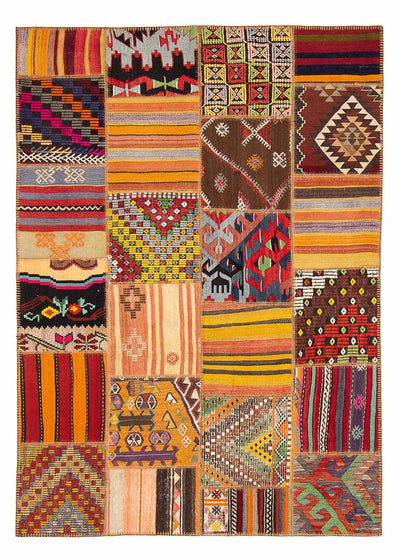 Alfombra de patchwork 169x239cm - Alfombra de lana