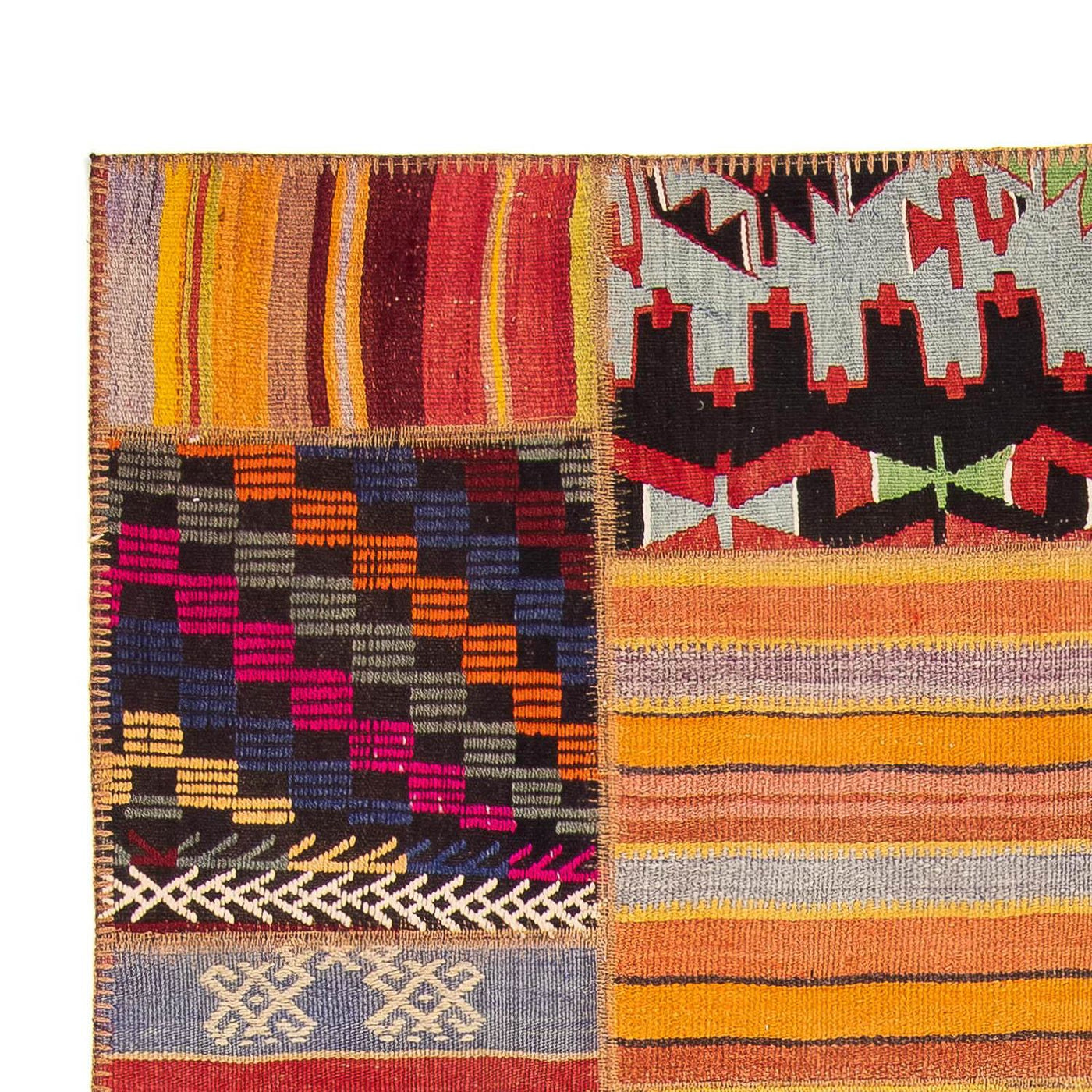 Alfombra de patchwork 239x169cm - Alfombra de lana