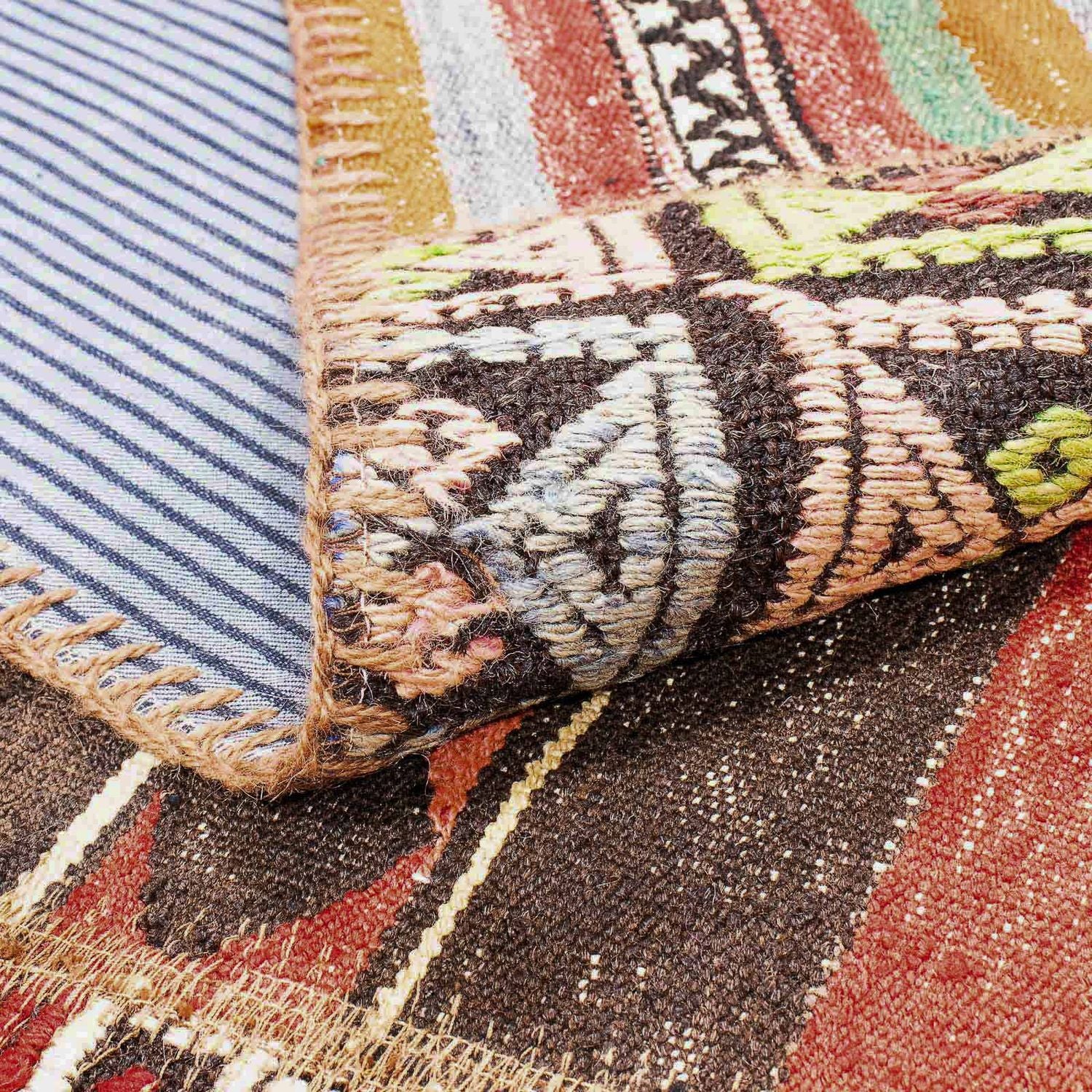 Alfombra de patchwork - 239 x 169 cm - multicolor