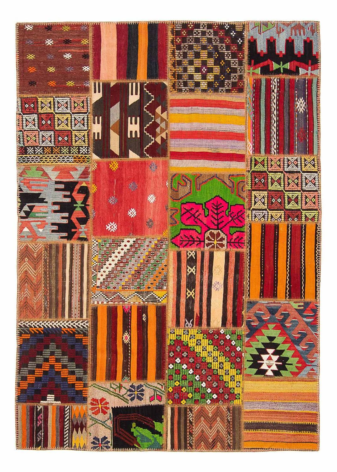 Alfombra de patchwork - 236 x 169 cm - multicolor
