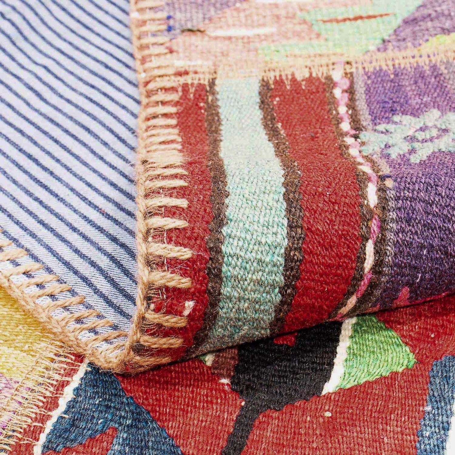 Alfombra de patchwork - 236 x 169 cm - multicolor