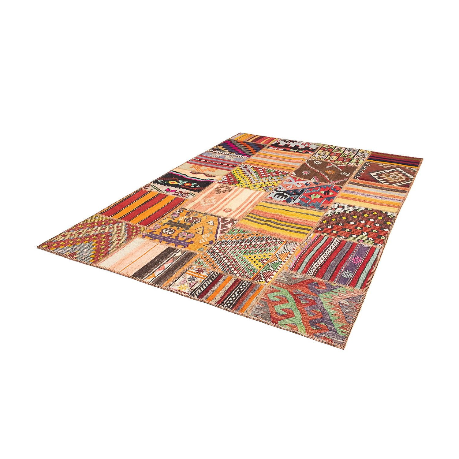 Alfombra de patchwork - 236 x 169 cm - multicolor
