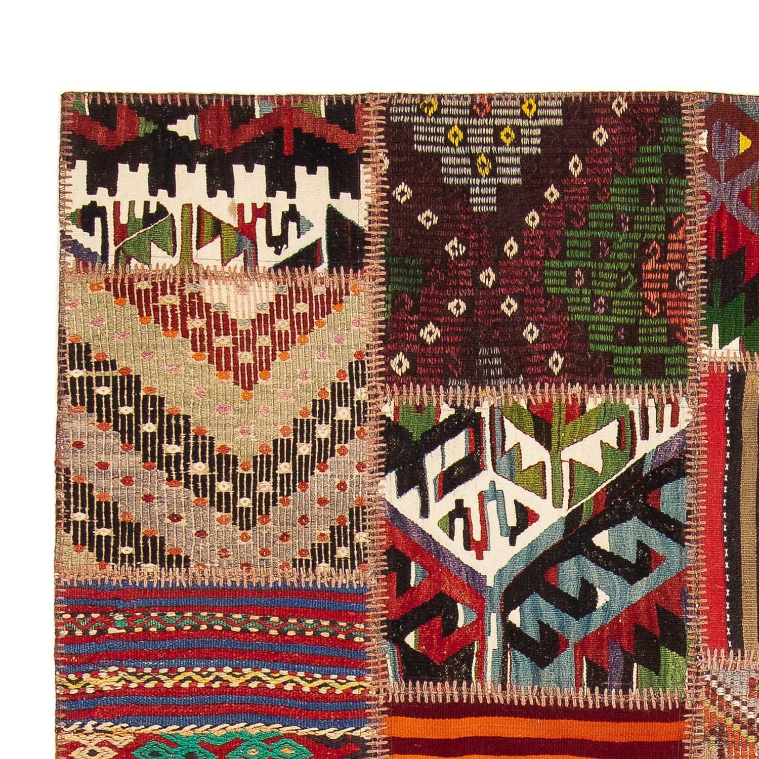 Alfombra de patchwork - 238 x 168 cm - multicolor
