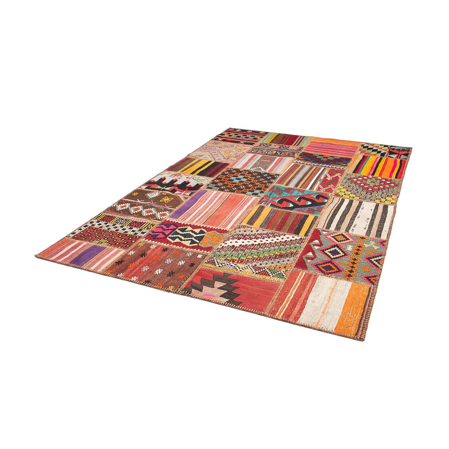 Alfombra de patchwork - 238 x 168 cm - multicolor