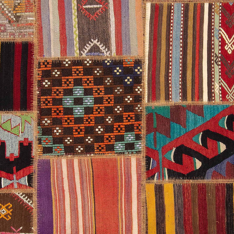 Alfombra de patchwork - 239 x 168 cm - multicolor