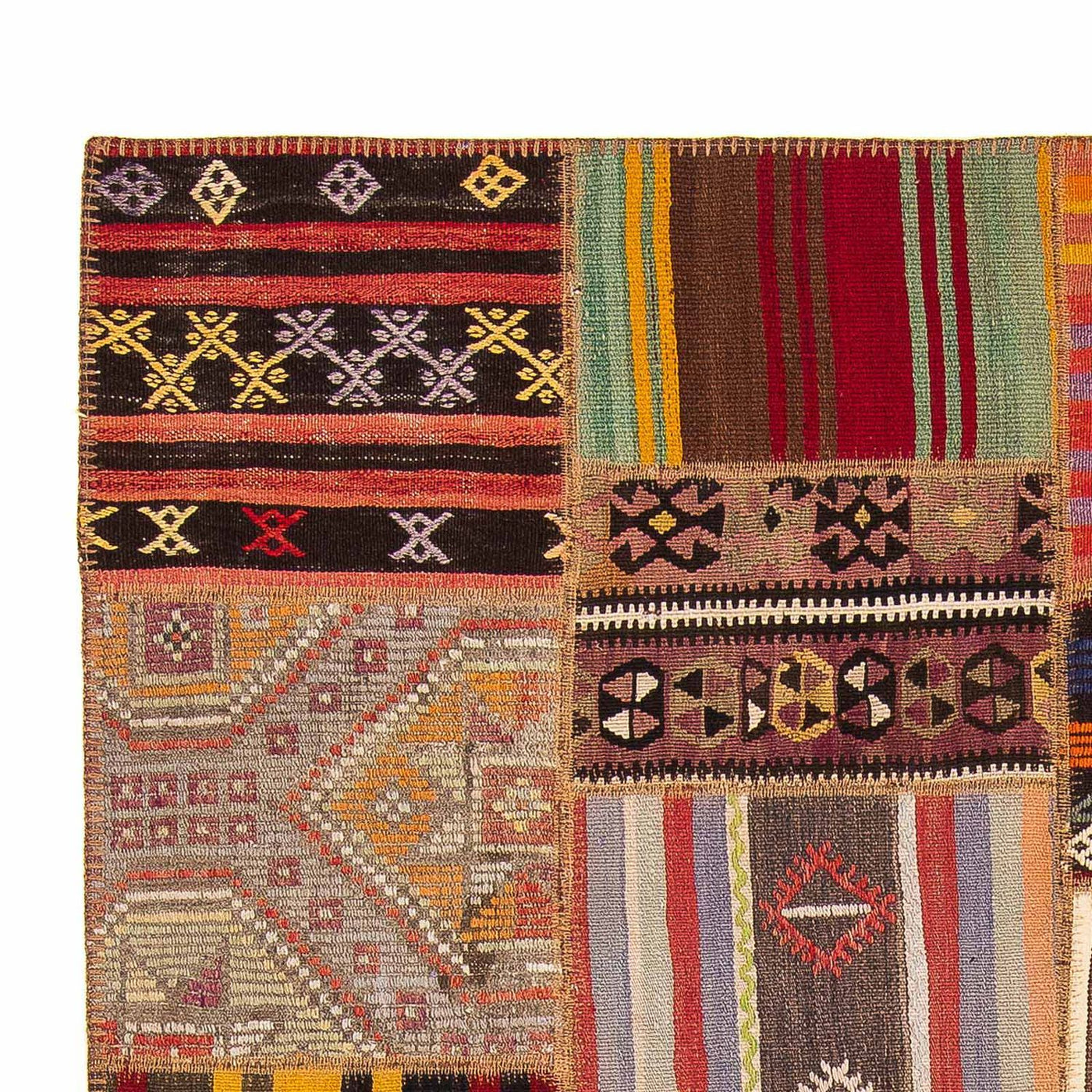 Alfombra de patchwork 239x168cm - Alfombra de lana
