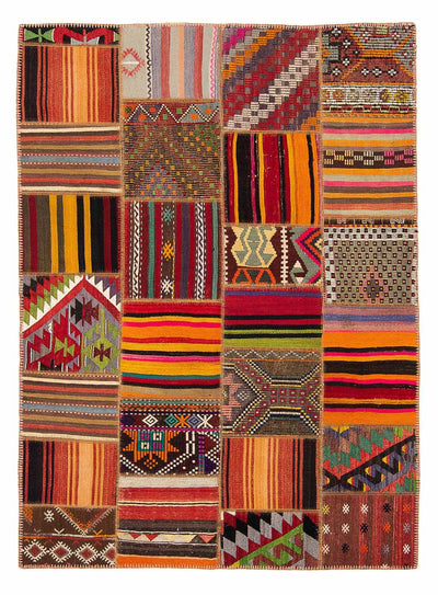 Alfombra de patchwork 170x237cm - Alfombra de lana