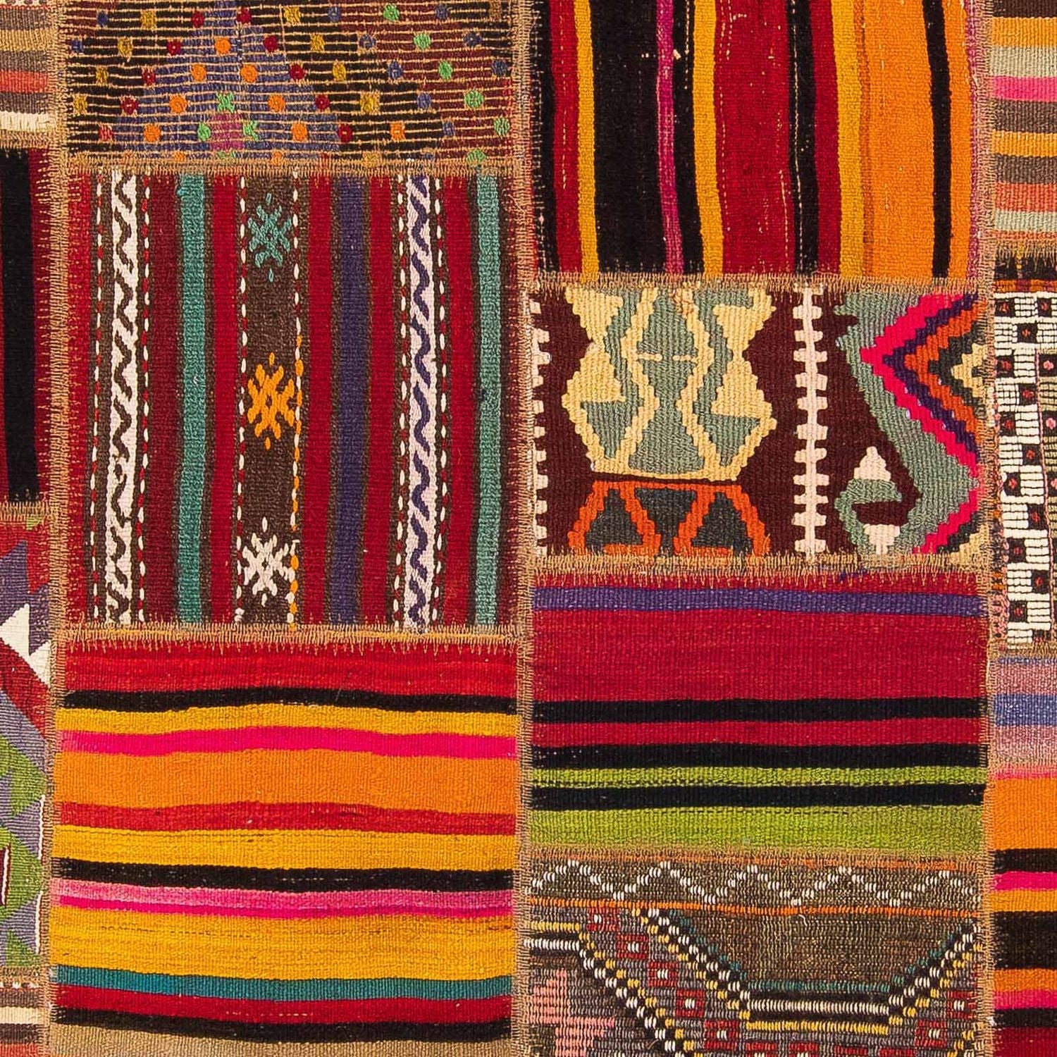 Alfombra de patchwork - 237 x 170 cm - multicolor