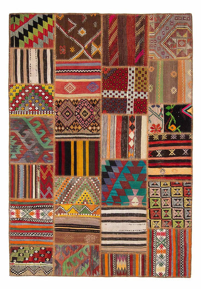 Alfombra de patchwork 170x240cm - Alfombra de lana